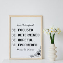 Michelle Obama cita no teman el arte feminista