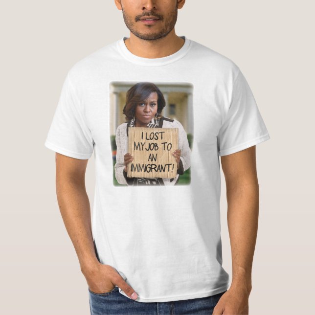 Michelle Obama - Desempleo para una camiseta inmig (Anverso)