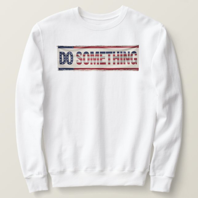 MICHELLE OBAMA 'HACER ALGO' Camisas sudaderas masc (Anverso del diseño)