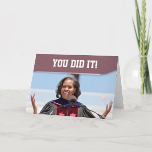 Michelle Obama - Tarjeta de graduación