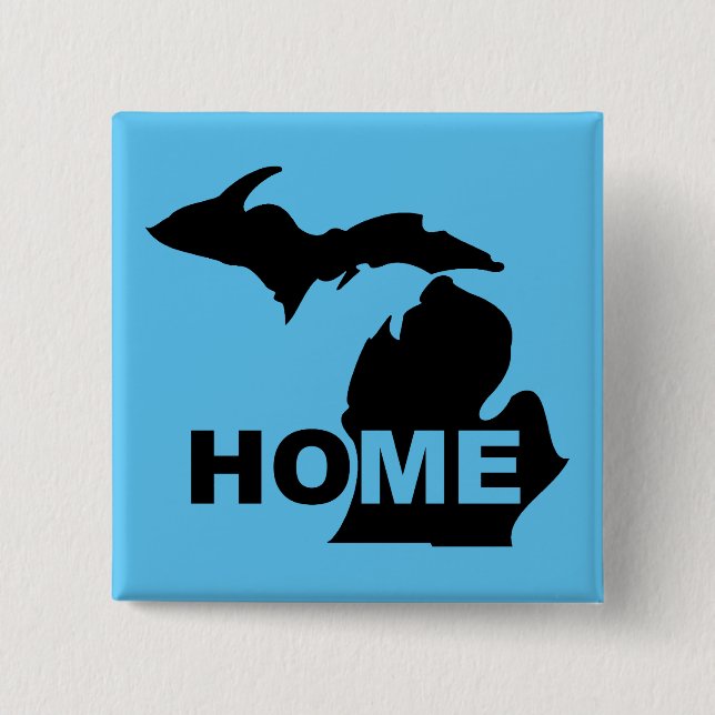 Michigan Hogar Lejos Del Pin De Insignia Del Botón (Anverso)