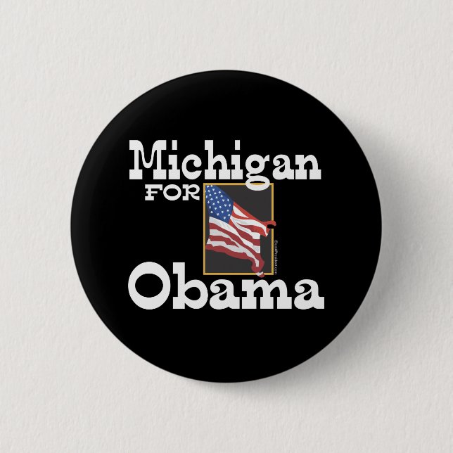 Michigan para el botón de Obama (Anverso)