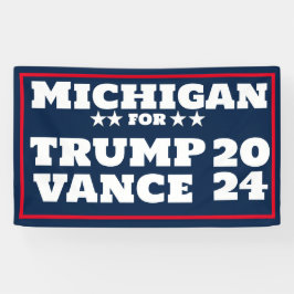 Michigan para la pancarta de Trump Vance 2024