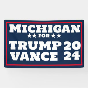 Michigan para la pancarta de Trump Vance 2024