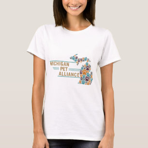 Michigan Paw imprime camisetas