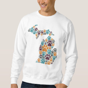 Michigan Paw imprime sudadera básica masculina