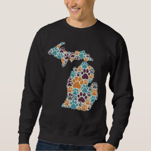 Michigan Paw imprime sudadera básica masculina