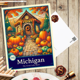 Michigan | Postal con cubierta de estilo anime