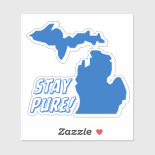 Michigan - Pure Michigan = Stay Pure Pegatina