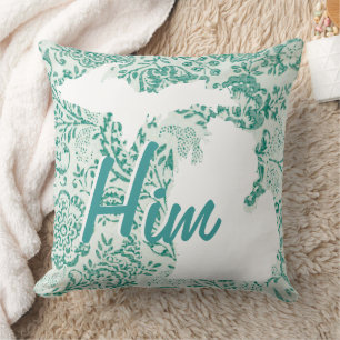 Michigan State Green Floral Cualquier almohada de 
