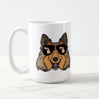 Michigan Tema taza de café - Sheltie Sheepdog
