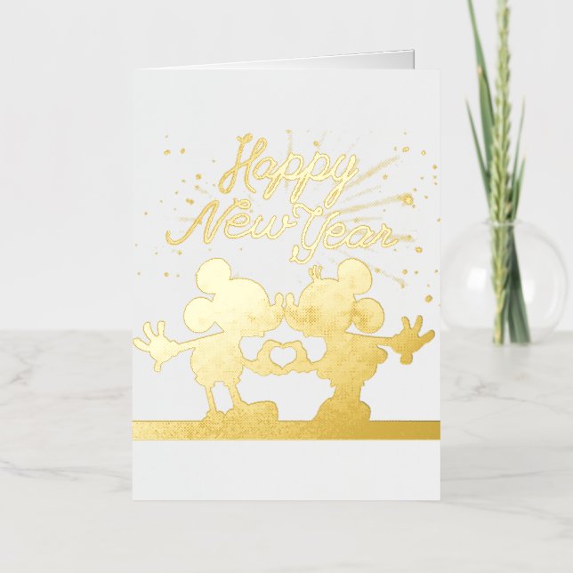 Mickey Folded Foil Holiday Card (Anverso)