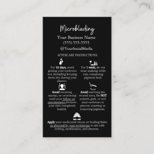 Microblando posterior, tarjeta de visita de 3,5" x