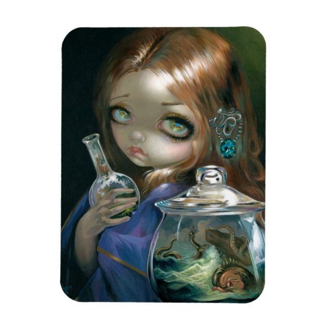 "Microcosmos: Monstruos marinos" Imán flexible (Vertical)