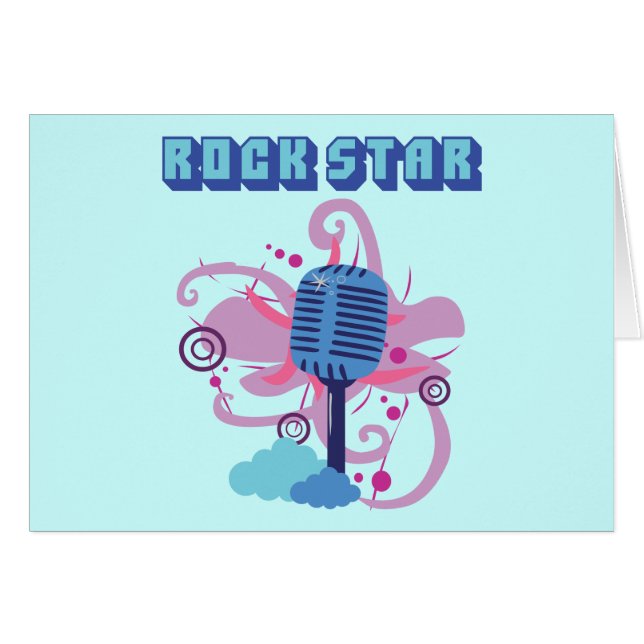 Micrófono estrella de rock (Anverso (Horizontal))