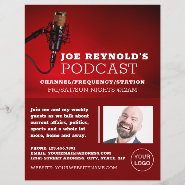 Micrófono Pro, Podcaster, Publicidad Podcast (Frente)