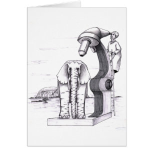 Microscopio y un elefante