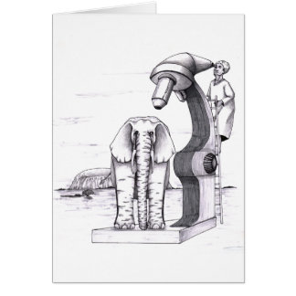 Microscopio y un elefante
