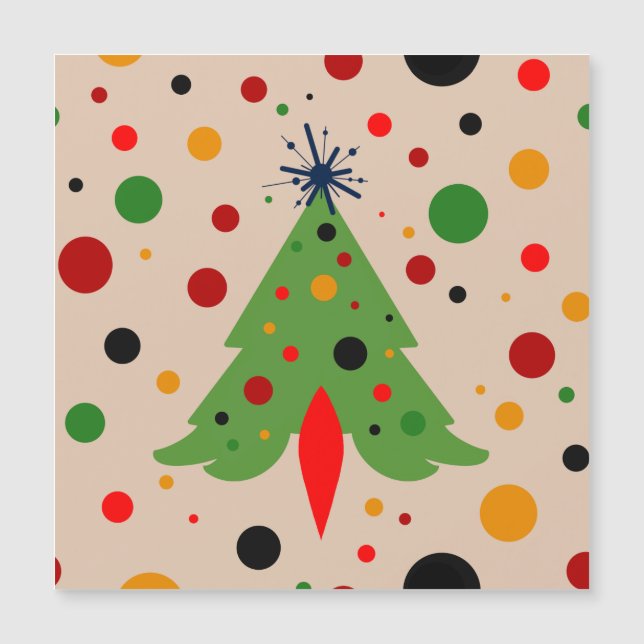 Mid Century Modern Christmas Tree Retro Rocket (Anverso)