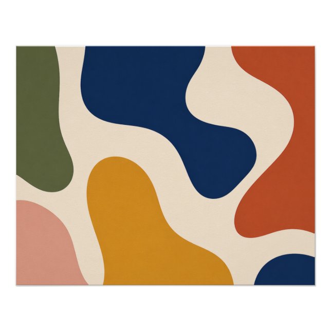 Mid-Century Organic Shapes Poster (Anverso)