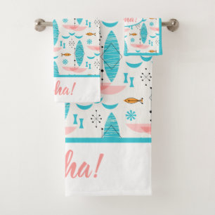 Mid Century Pink Catamaran