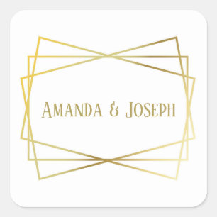 Mid Mod Design - Pegatina cuadrado