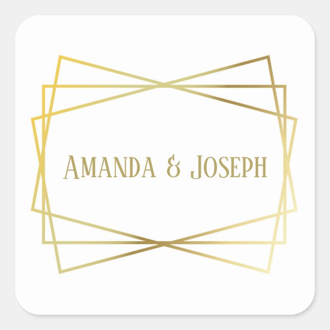 Mid Mod Design - Pegatina cuadrado (Anverso)