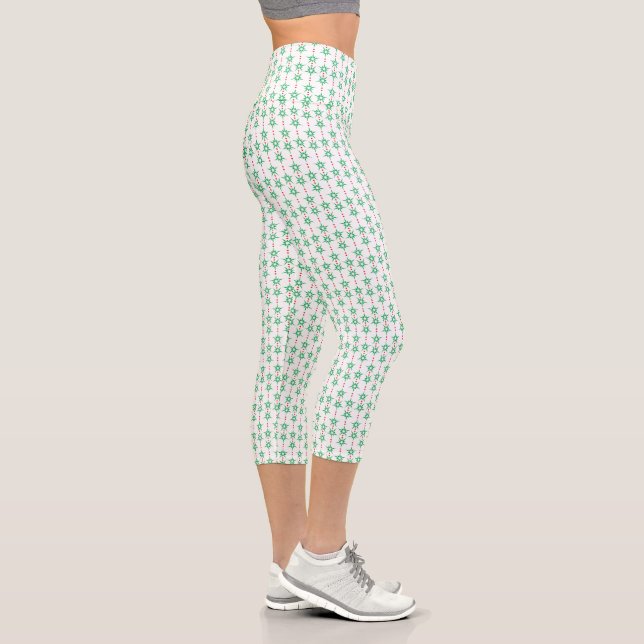 Mid Mod Garland High Waisted Capri Leggings (Derecha)