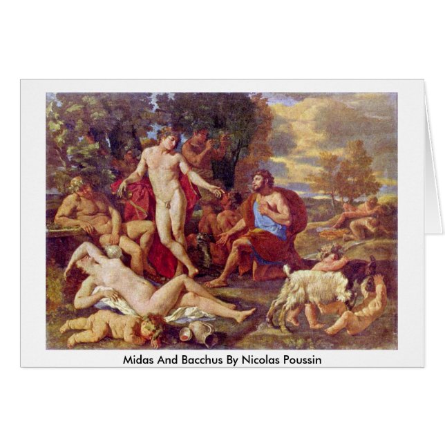 Midas Y Baco Por Nicolas Poussin (Anverso (Horizontal))