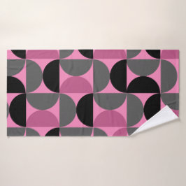 MidCentury Moderno rosa, negro y gris