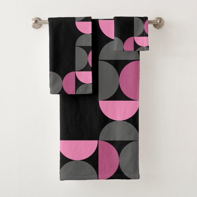 MidCentury Moderno rosa, negro y gris (In situ)