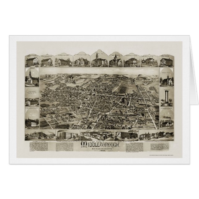 Middleborough, mapa panorámico de las MAMÁES - (Anverso (Horizontal))