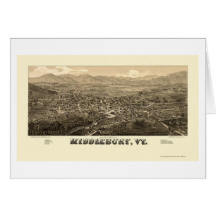 Middlebury, mapa panorámico del VT - 1886