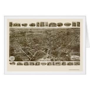 Middletown, mapa panorámico de NY - 1921