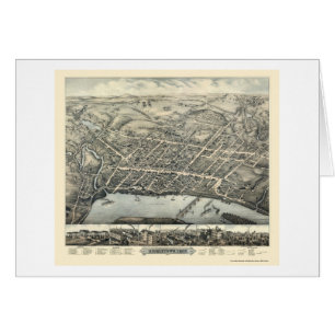 Middletown, mapa panorámico del CT - 1877