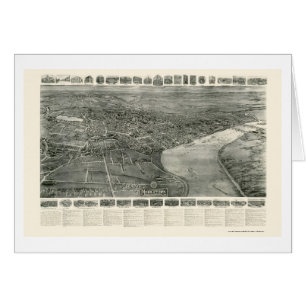 Middletown, mapa panorámico del CT - 1915