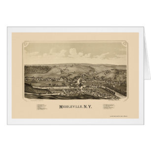 Middleville, mapa panorámico de NY - 1890