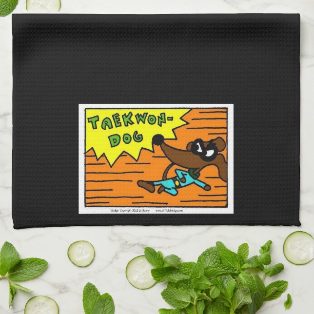 Midge TAEKWON-DOG Kitchen Toalla (Doblado)