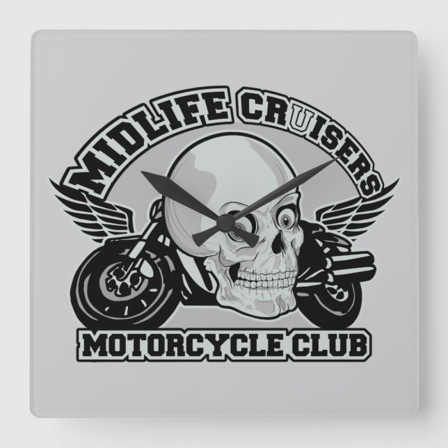 Midlife Cruisers MC reloj de pared de personalizad (Anverso)