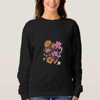 • Midnight Bloom – Camisa negra floral de manga la