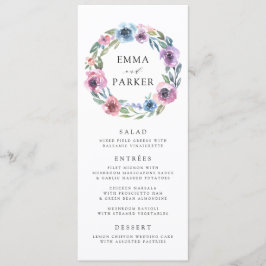 Midnight Blooms | Tarjeta de Menú de Boda
