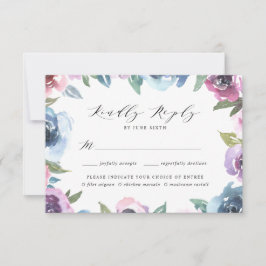 Midnight Blooms | Tarjeta de RSVP con elección de 