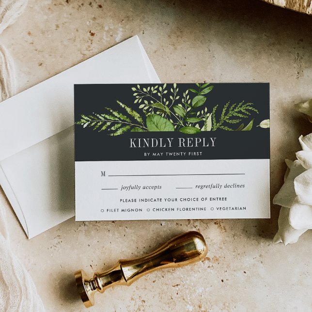 Midnight Garden | Tarjeta RSVP de elección de comi (Subido por el creador)