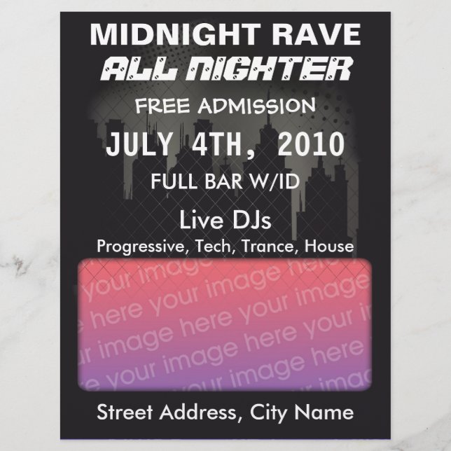 Midnight Rave Flyer (Frente)