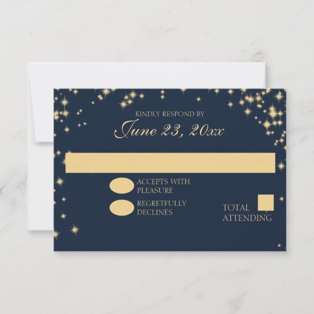 Midnight Stars Twinkle Respuesta Boda (Anverso)
