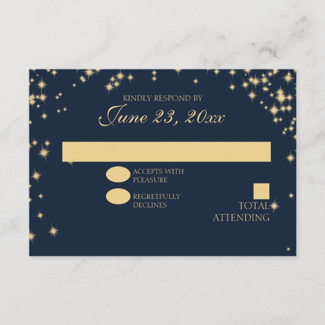 Midnight Stars Twinkle Respuesta Boda (Anverso)