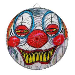 MIEDO de un tablero de dardo del PAYASO