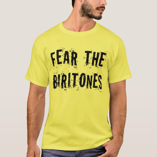 Miedo divertido la camiseta de los barítonos (Anverso)