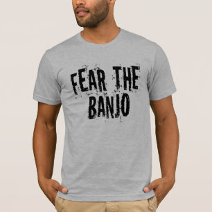 Miedo divertido la camiseta del banjo