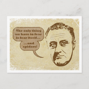 Miedo y postal de las arañas